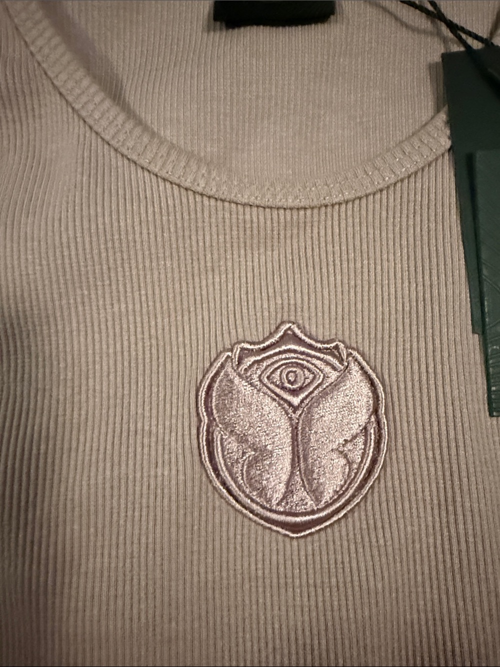 Tomorrowland Ribbed Tank Top with Logo - Dusty Mauve - Picture 5 of 5